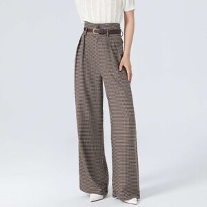 SOLD Cider Houndstooth Skirt in Brown and White
